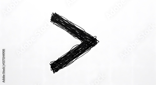 Bold greater-than sign illustration