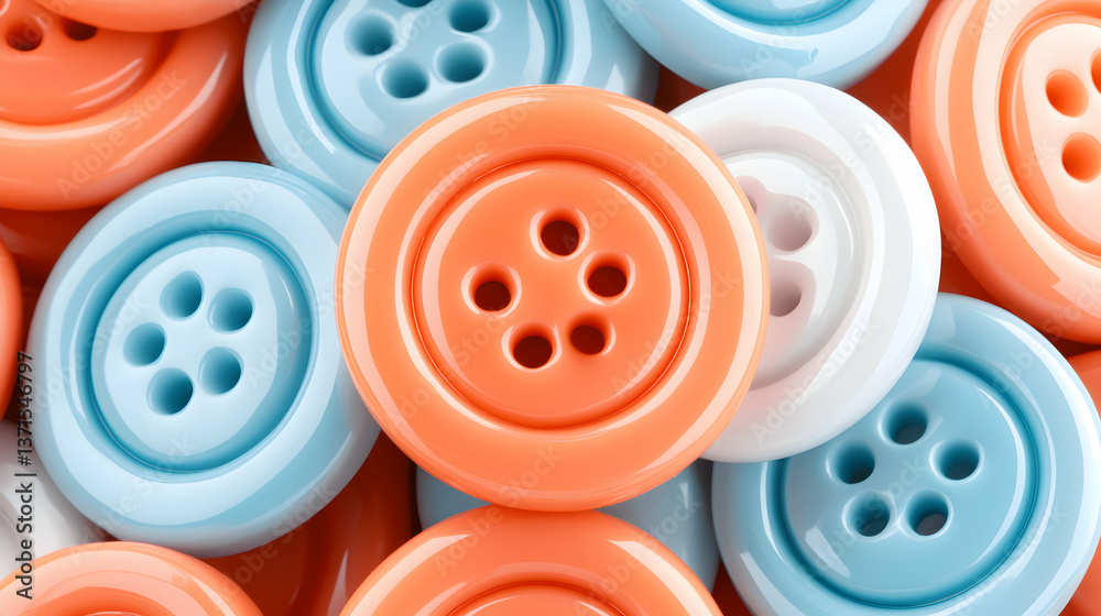 Colorful Round Buttons Close Up Colorful Round Buttons Close Up