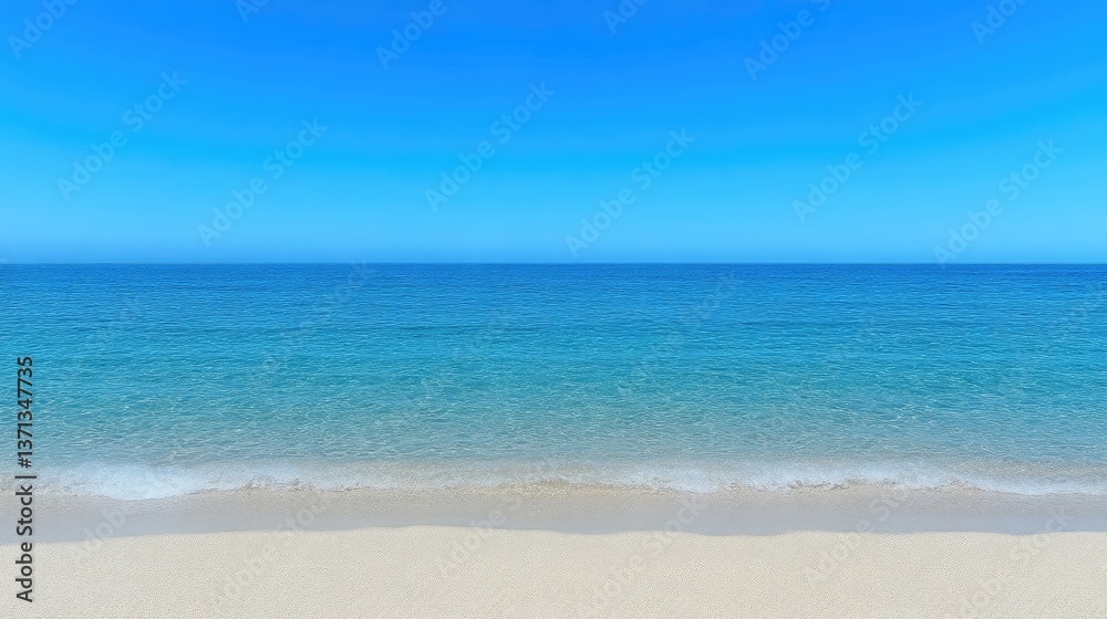 Azure Ocean Meets Sandy Shore