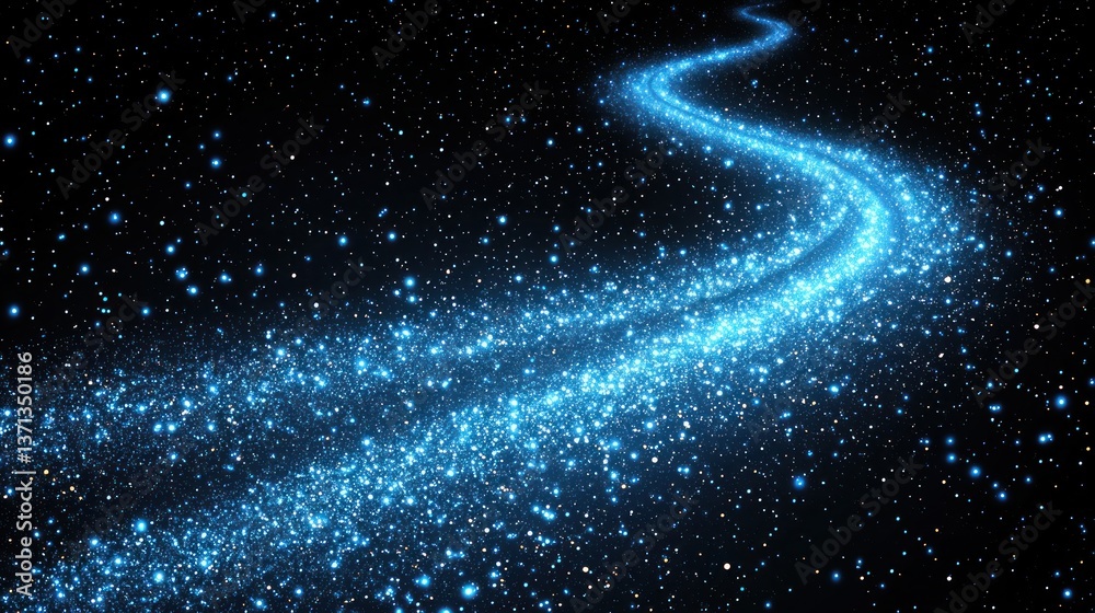 Fototapeta premium Celestial River of Sparkling Stardust: A Night Sky Wonder