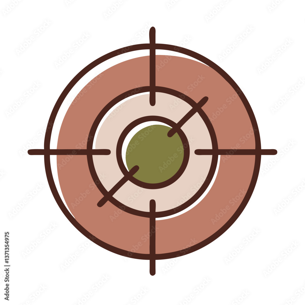 Target Icon for Shooting Range, Sniper Training, or Tactical Game Interfaces