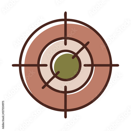 Target Icon for Shooting Range, Sniper Training, or Tactical Game Interfaces