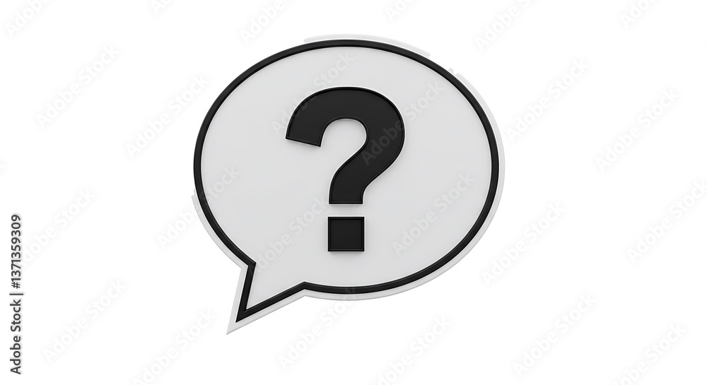 question mark speech bubble ,on white background question mark speech bubble ,on white background