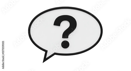 question mark speech bubble isolated on white background 