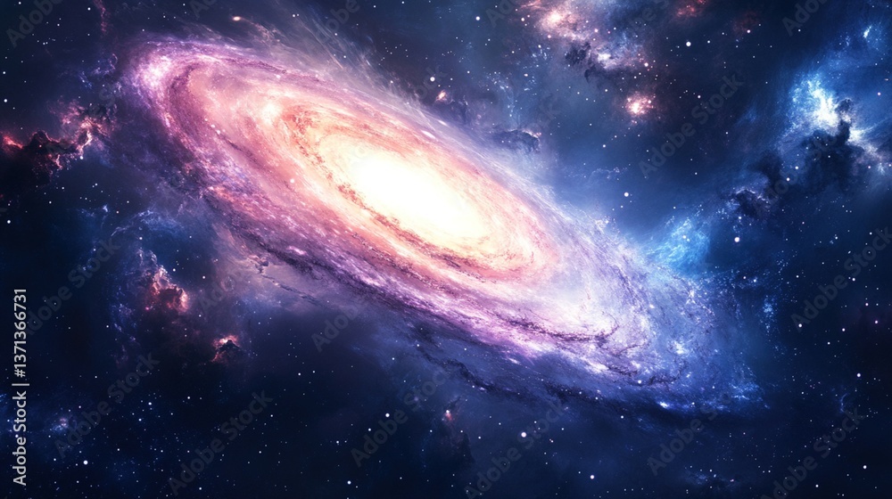 Fototapeta premium Spiral galaxy in deep space (7)