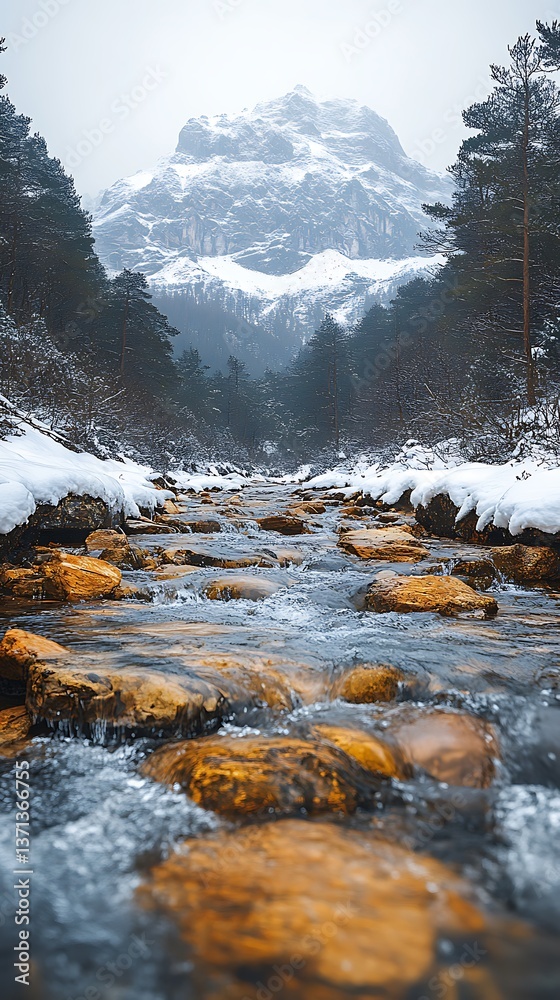 Rocky river in mountain nature view high resolution hd image Rocky river in mountain nature view high resolution hd image