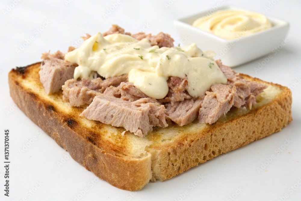 A toast with tuna and mayo A toast with tuna and mayo