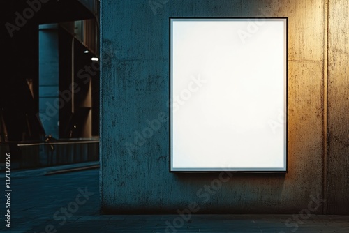 High Resolution of Advertisement Poster Mockup