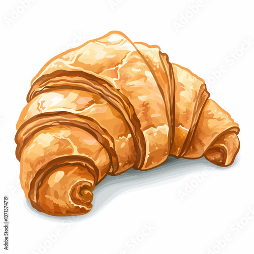 croissant isolated on white background