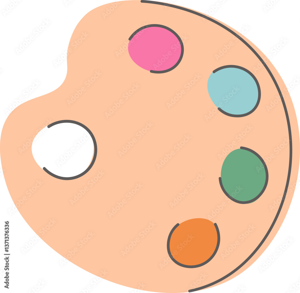 Artist Palette with Paint Blobs Artist Palette with Paint Blobs