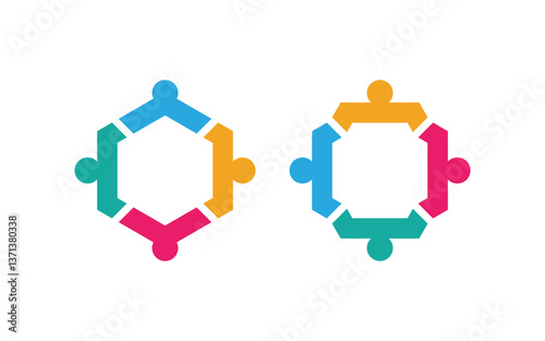 Community and adoption care network and social icon illustration v.19