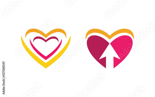 Community and adoption care network and social icon illustration v.18