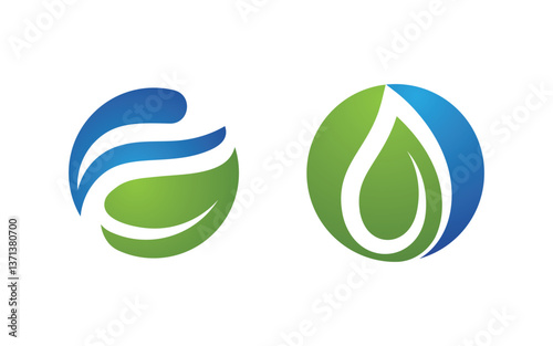 Nature leaf ecology vegan concept Logo illustration v.1