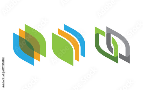 Nature leaf ecology vegan concept Logo illustration v.4