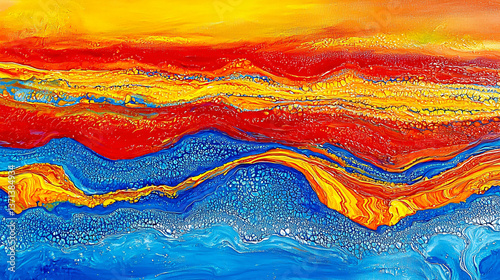 Stunning painting of a sunset capturing the rich colors and dramatic contrast in an artistic interpretation of nature's beauty.