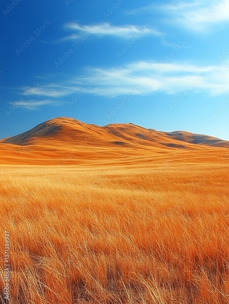 Golden plains, azure sky Golden plains, azure sky