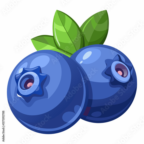 plump blueberries with subtle surface sheen 
