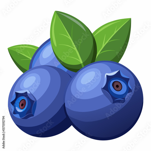 plump blueberries with subtle surface sheen 