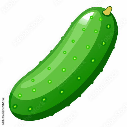 green cucumber with detailed surface bumps  