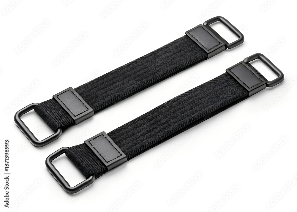 Streamlined Straps: Two minimalist straps in sleek black lie against a pristine backdrop, embodying clean design and functional elegance. Streamlined Straps: Two minimalist straps in sleek black lie against a pristine backdrop, embodying clean design and functional elegance.