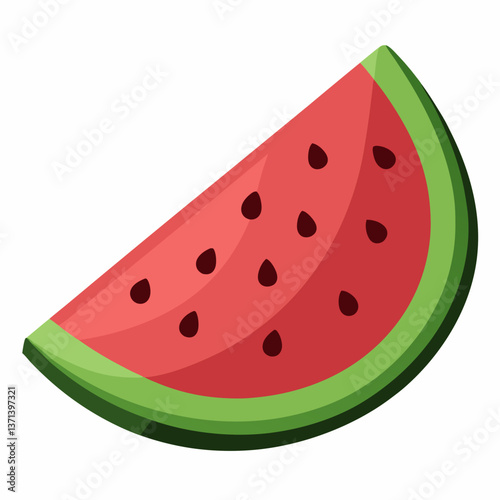 juicy watermelon wedge with dark seeds