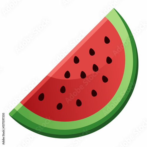 juicy watermelon wedge with dark seeds