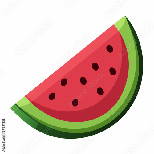 juicy watermelon wedge with dark seeds