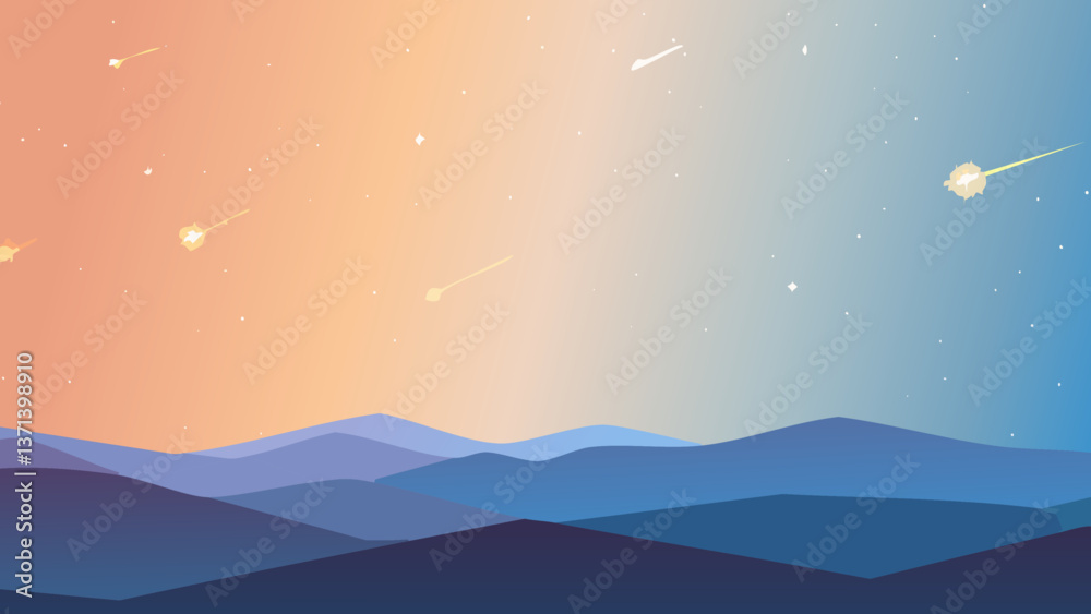 Obraz premium Cosmic Wonders: A Starry Sky and the Beauty of Space