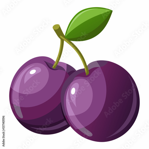 deep purple plums with soft reflective highlights