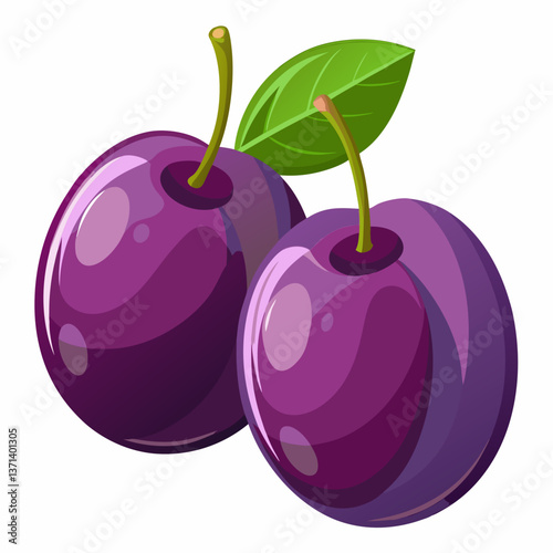 deep purple plums with soft reflective highlights