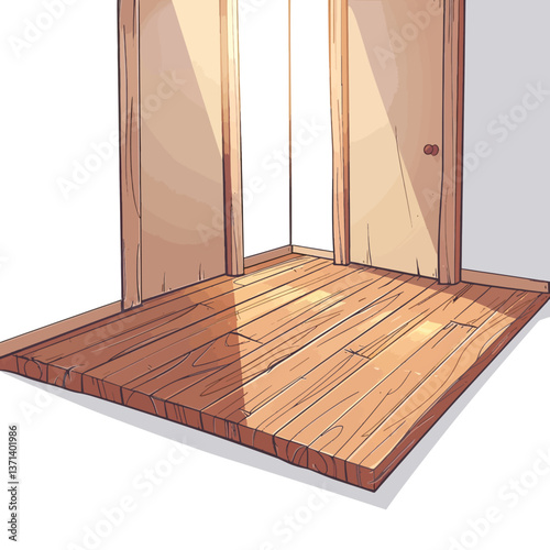 empty room with wooden floor