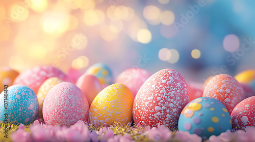 vibrant easter eggs