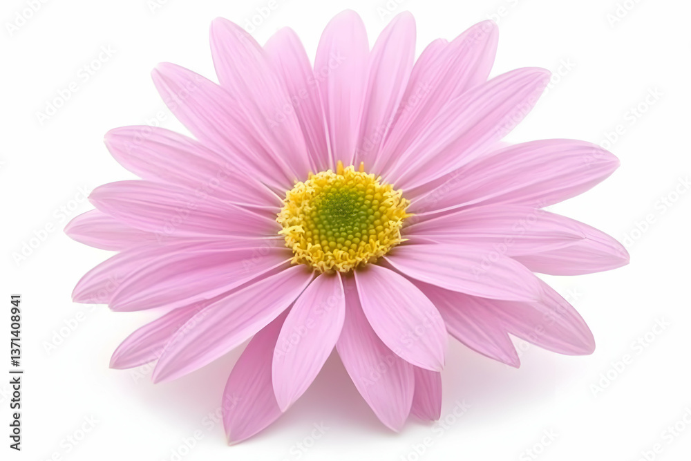 Pink Flower Isolated On White Background Close Up Photo Pink Flower Isolated On White Background Close Up Photo