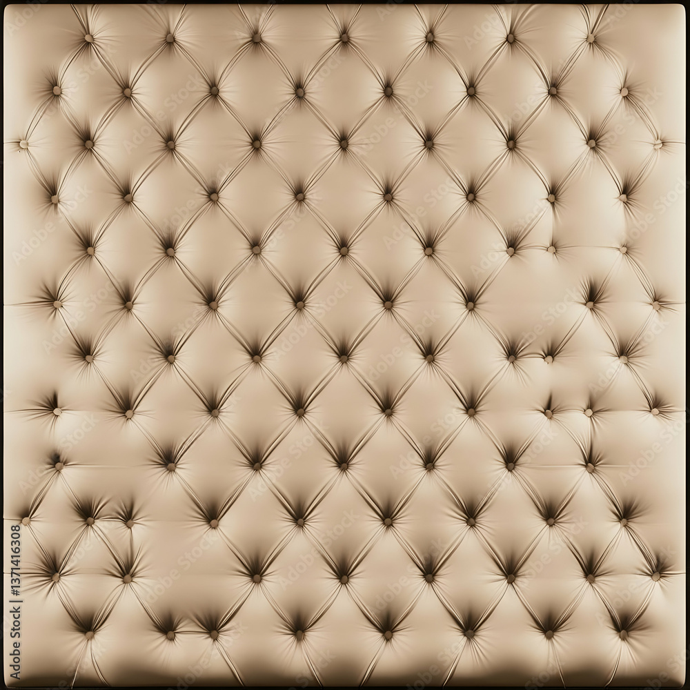 Obraz premium Abstract 3D Render of Beige Tufted Surface with Detailed Texture