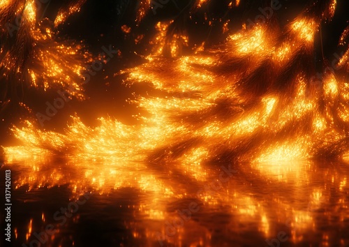 Abstract fiery landscape (1)