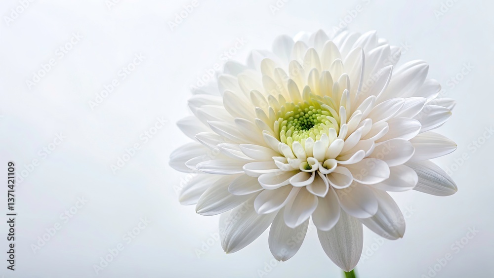 Fototapeta premium Delicate White Flower Close Up, Soft Hues, Floral Photography, Macro Shot, Botanical Image, White Bloom, Spring Flowers, Nature Photography