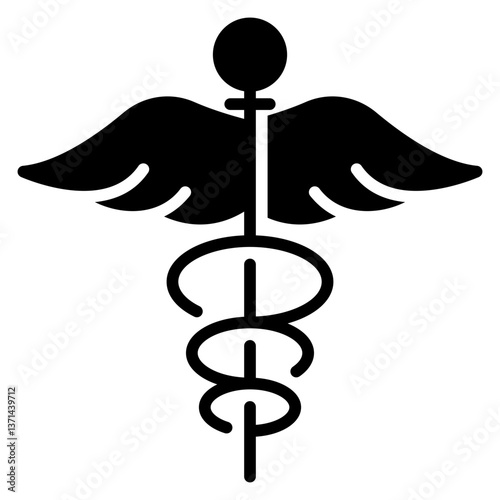 Caduceus Solid Icon