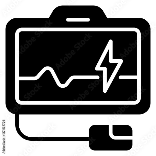 Defibrillator Solid Icon