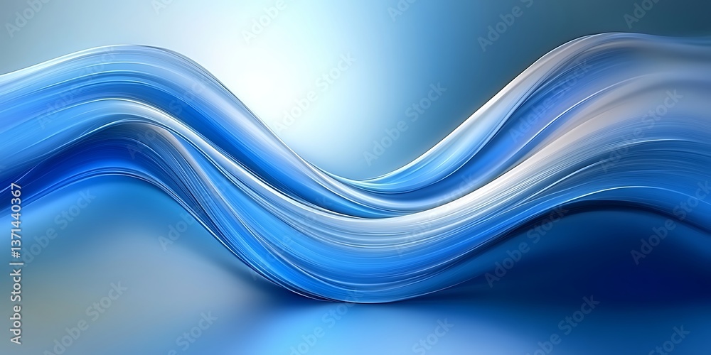 Naklejka premium Abstract Blue Wave Background