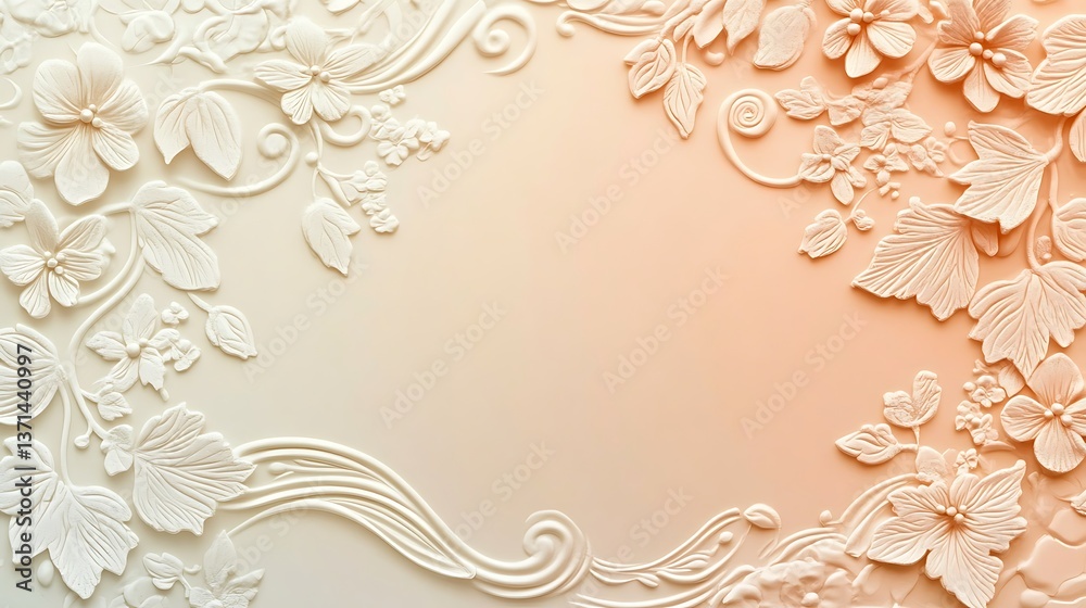 custom made wallpaper toronto digitalIntricate floral relief embellishments create a decorative artistic border design