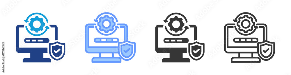 Update Process icon set multiple style collection Update Process icon set multiple style collection