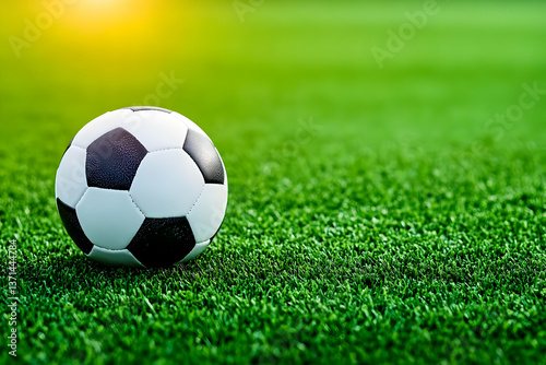 Photo Of Soccer Ball On Green Grass Field Under Sunlight