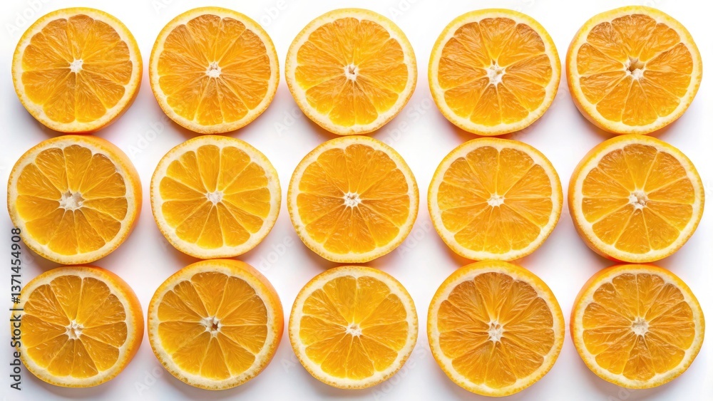 Low Light Photography: Nine Slices of Oranges, Vibrant Citrus Fruit Pattern - Stunning Still Life Low Light Photography: Nine Slices of Oranges, Vibrant Citrus Fruit Pattern - Stunning Still Life