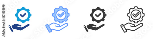 Verifiable icon set multiple style collection