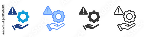 Crisis Management icon set multiple style collection