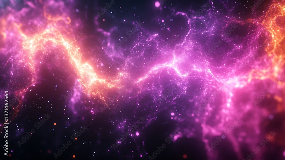 Obraz premium A Vibrant And Colorful Image Of A Cosmic Nebula