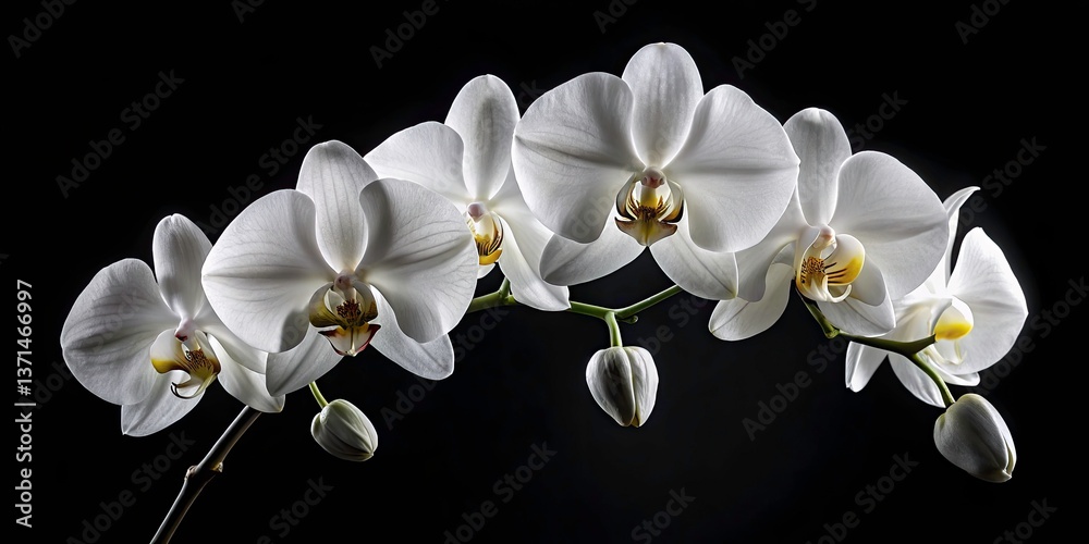 Monochrome Orchid Photography: Elegant Black & White Floral Still Life