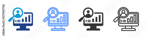 Personal Audit icon set multiple style collection