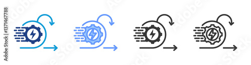 Agility icon set multiple style collection