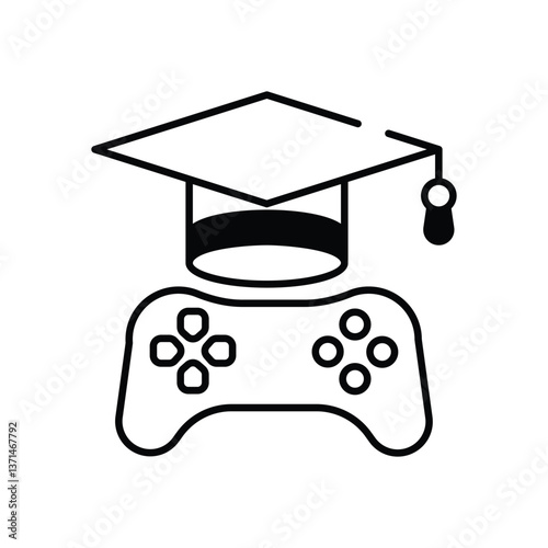 Educational Game vector icon stock illustration